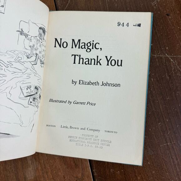 VINTAGE 1964 No Magic, Thank You by Elizabeth Johnson Hardcover - Picture 4 of 12